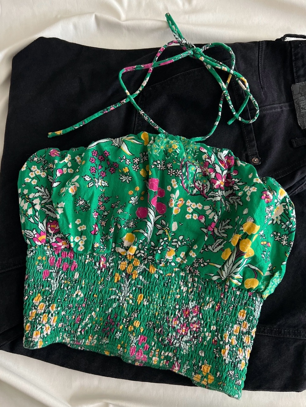 Anthropologie Green Halter Top ๐ - Picture 2 of 6